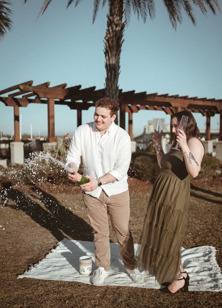 Romantic engagement photography session with E&D